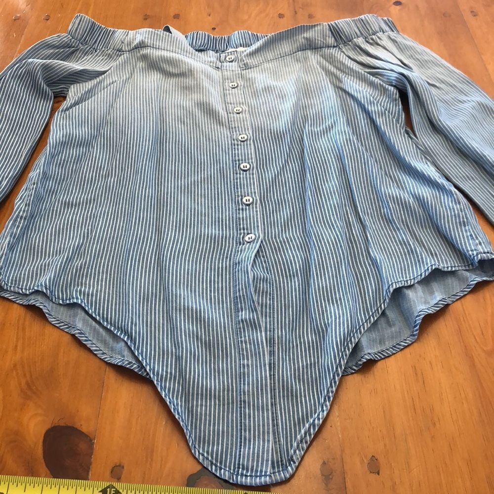 NWT Tribal. Jeans Off the Shoulder Tie Front Top - Picture 8 of 15